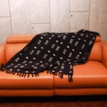 Organic cotton block print sofa throws